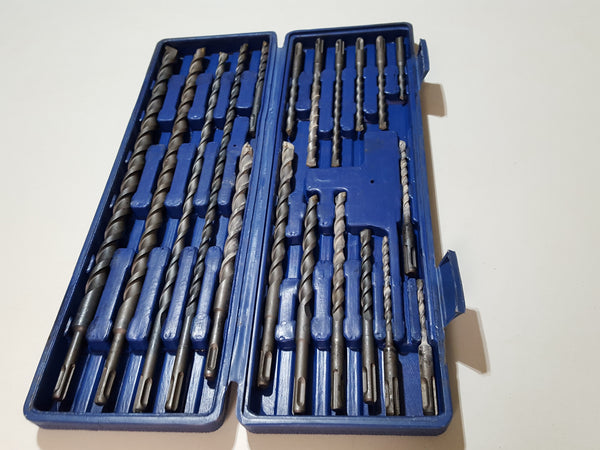 Set of 19 Assorted Mortar Drill Bits in Hard Plastic Case 33520