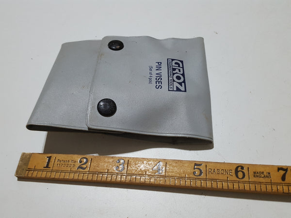 Set of 4 Groz Pin Vises 0mm - 4.5mm 34123