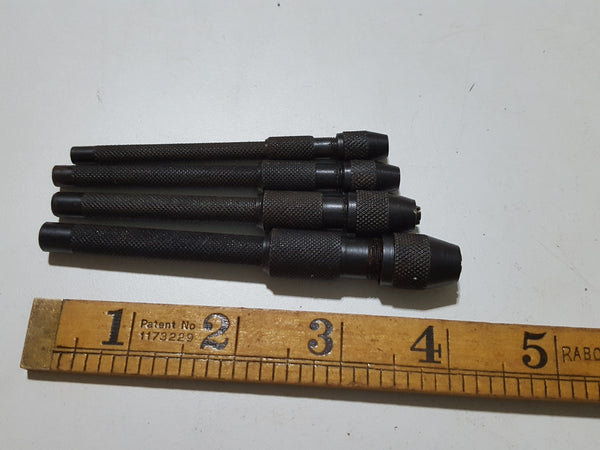 Set of 4 Groz Pin Vises 0mm - 4.5mm 34123