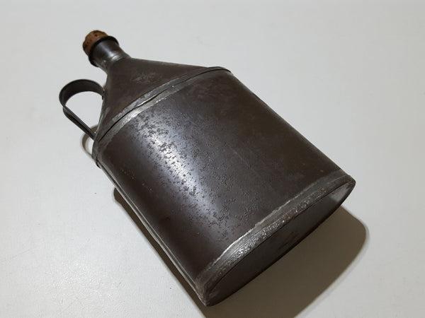 7 1/2" Vintage #4 Metal Bottle w Cork 34285
