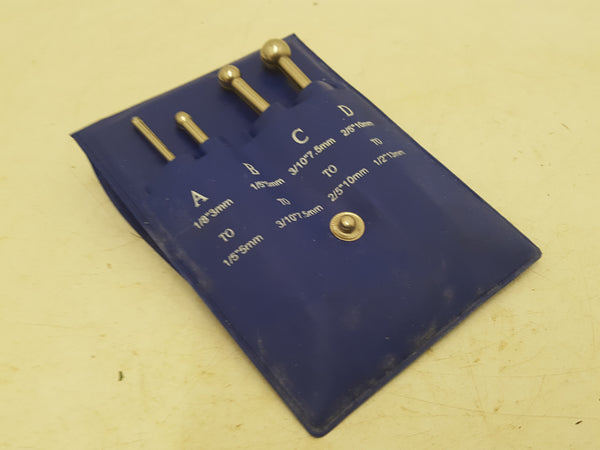 Set of 4 Small Hole Gauges 1/8" - 1/2" 33940