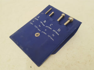 Set of 4 Small Hole Gauges 1/8" - 1/2" 33940