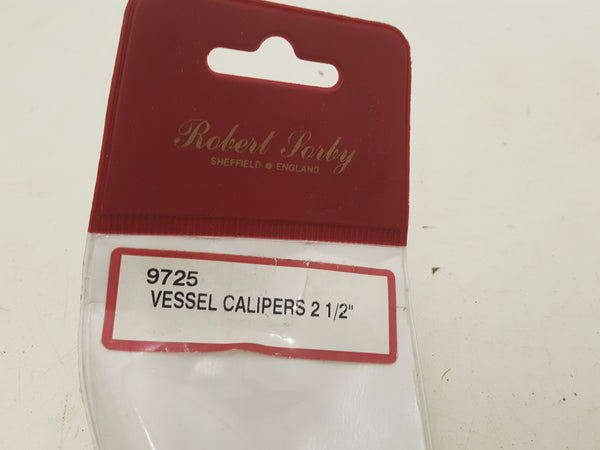 Robert Sorby #9725 NOS Vessel Calipers 2 1/2" 33954