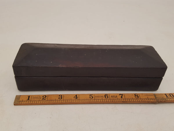 8" x 2" Vintage Oil Stone in Nice Wooden Box 34443