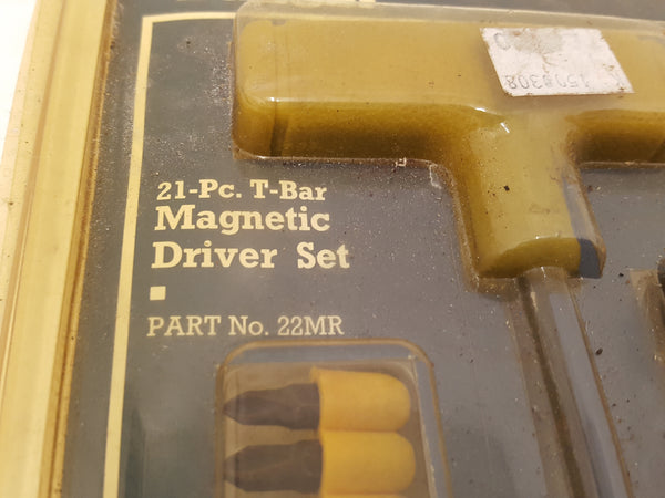 Draper 21 Piece T Bar Magnetic Driver Set w Extra Bits 34523
