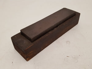 Vintage 8" x 2" x 1" Vintage Combination Stone in Wooden Block 34586