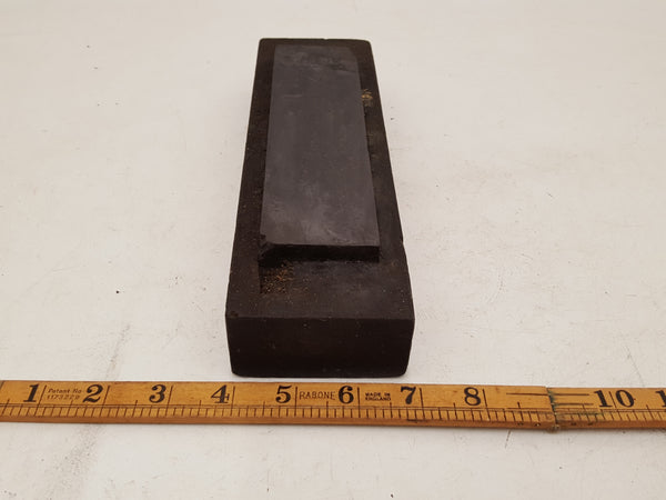 7 7/8" x 2" Vintage Carborundum Sharpening Stone in Wooden Box 34696