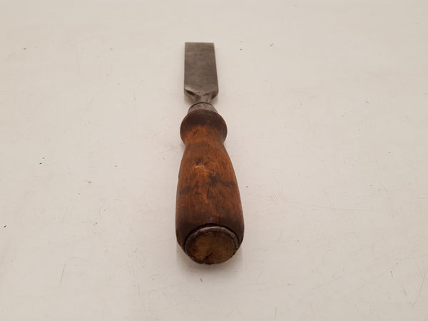 1" Vintage Slightly Bevelled Chisel w Steel Ferrule 34858