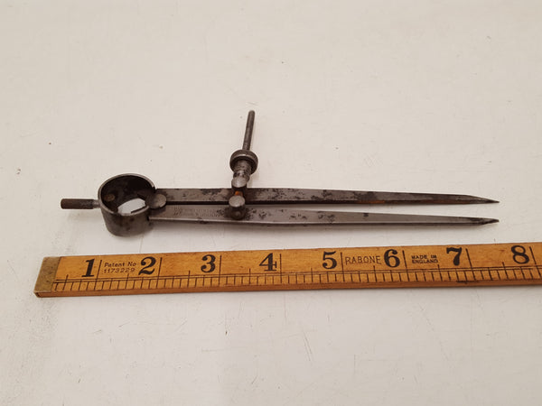 7" Vintage Moore & Wright Spring Arm Compass Divider 34839