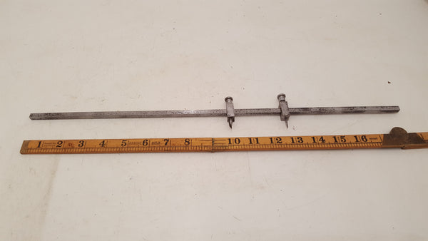 18 1/2" Nice Vintage Steel Trammel Points w 1/2" Points 35045