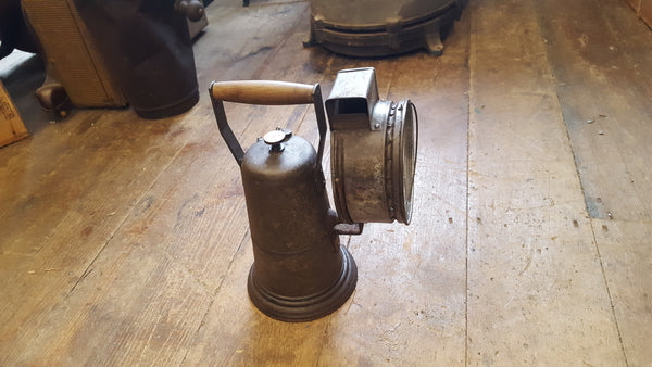 Beautiful 12" Vintage Lantern w Wooden Handle 35154