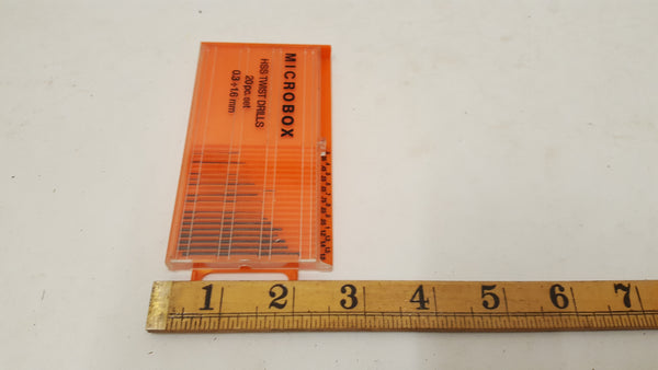 Partial Set of Microbox HSS Twist Drill Bits 0.3mm - 1.6mm 35594