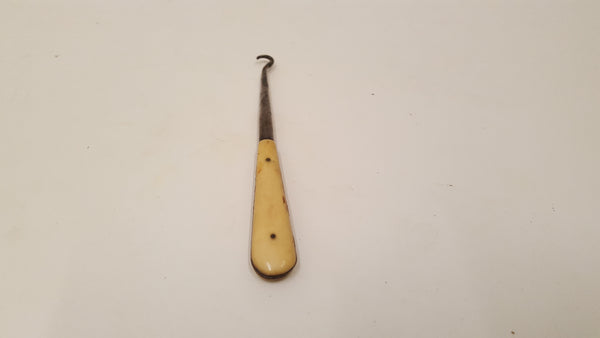 Beautiful Small 4" Vintage Hook w Bone Handle 35624