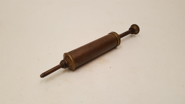 Lovely 8 1/2" Vintage Nesthill Brass Grease Gun 35610