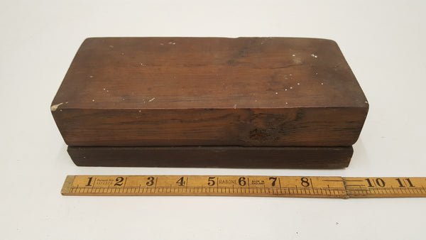 Nice Vintage 7 1/4" x 2 1/2" Sharpening Stone in Wooden Block 35964