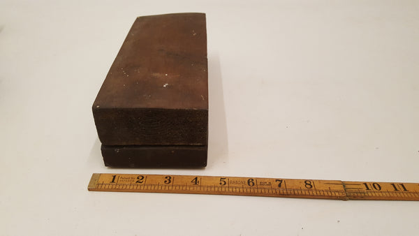 Nice Vintage 7 1/4" x 2 1/2" Sharpening Stone in Wooden Block 35964