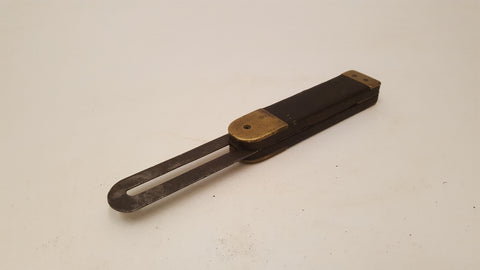 7 1/2" Vintage Brass & Ebony Sliding Bevel Square 35676