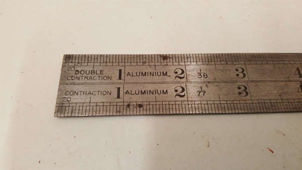 12" Vintage J Rabone No 137 Contraction Rule 1/38 - 1/77 36049