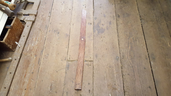 12" Vintage Wooden Bevel Square w Copper Pin 35801
