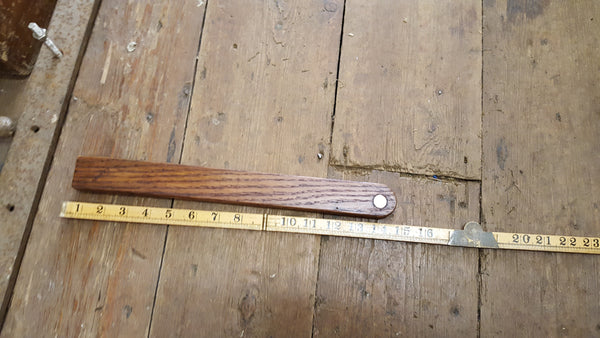 12" Vintage Wooden Bevel Square w Copper Pin 35801