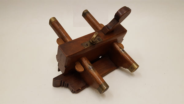 Beautiful Vintage Varvill & Son York Wooden Plough Plane w 3/8" Cutter 36315