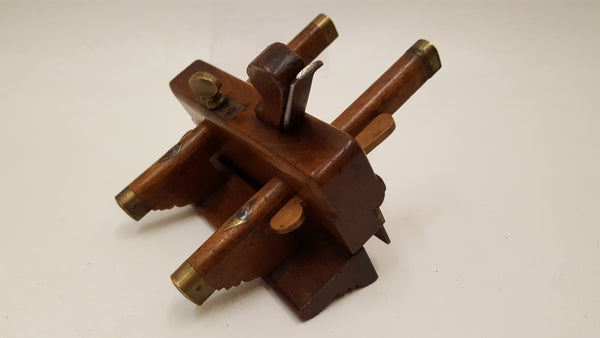 Beautiful Vintage Varvill & Son York Wooden Plough Plane w 3/8" Cutter 36315