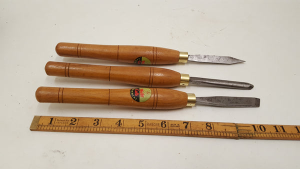 Set of 3 Vintage Wolf Cub Woodturning Tools 36294