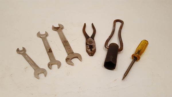 Mixed Set of 6 Mechanics Tools in Tool Roll 36293