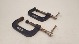 Pair of Nutools 3" Malleable G Clamps / Cramps 36706