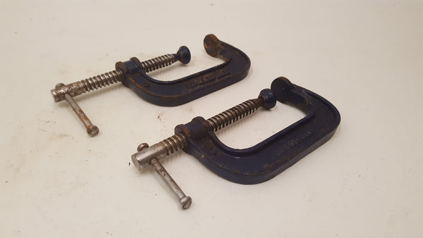 Pair of Nutools 3" Malleable G Clamps / Cramps 36706