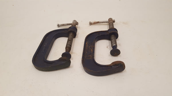 Pair of Nutools 3" Malleable G Clamps / Cramps 36706