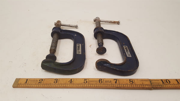 Pair of Nutools 3" Malleable G Clamps / Cramps 36706