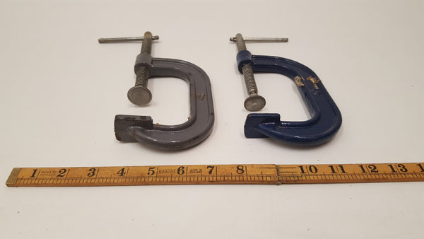 Mixed Pair of Light Weight 4" G Clamps / Cramps 36779