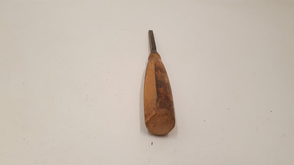 1/4" Vintage F Woodcock Mortice Chisel w Damaged Handle 36866