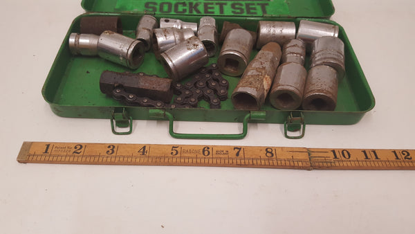 Mixed Lot of 16 Large Sockets w 1/2" Drive 36931