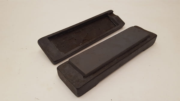 8" x 2" Vintage Carborundum Sharpening Stone in Wooden Box 37087