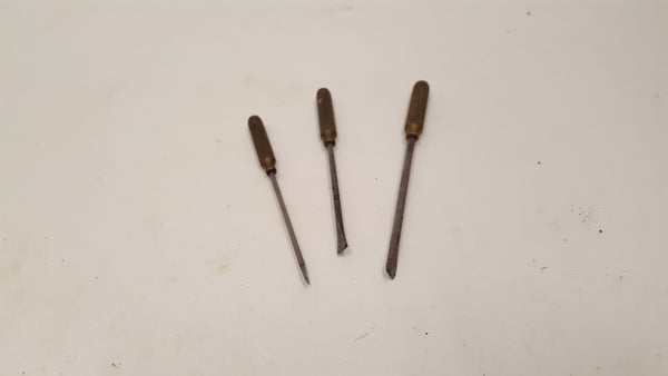 Set of 3 Tiny Vintage Screwdrivers 1/8" - 1/4" 37375