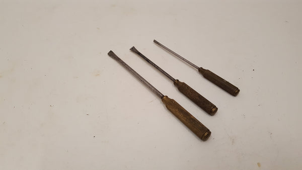 Set of 3 Tiny Vintage Screwdrivers 1/8" - 1/4" 37375