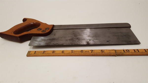 12" Vintage Steel Back Tenon Saw w 14 TPI 37579