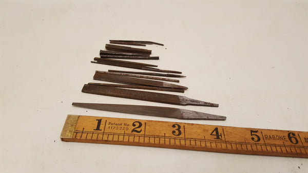 Mixed Tiny Vintage Engineers Tools Files Scrapers etc in Tube 37763