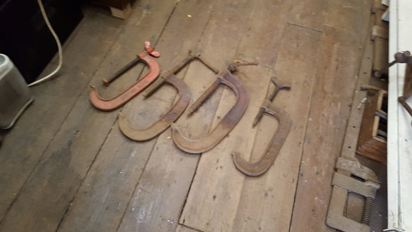 Mixed Bundle of 4 G Clamps As Found Restoration Project 38295