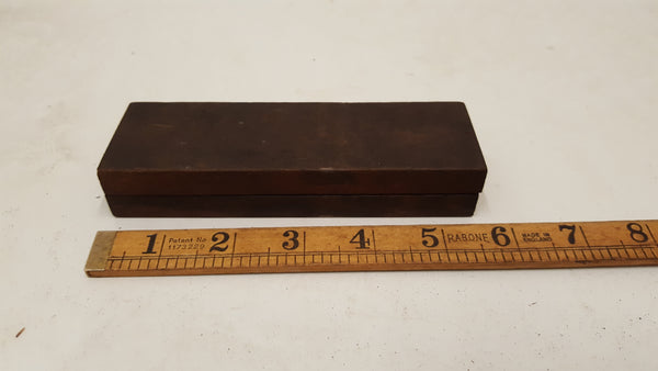 4 1/2" x 1 1/4" x 1/2" Vintage Slate Honing Stone in Wooden Box 38424