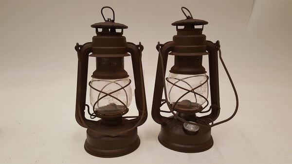 Pair of Collectable Feuerhand No 275 Baby Hurricane Lamp / Lantern 38654
