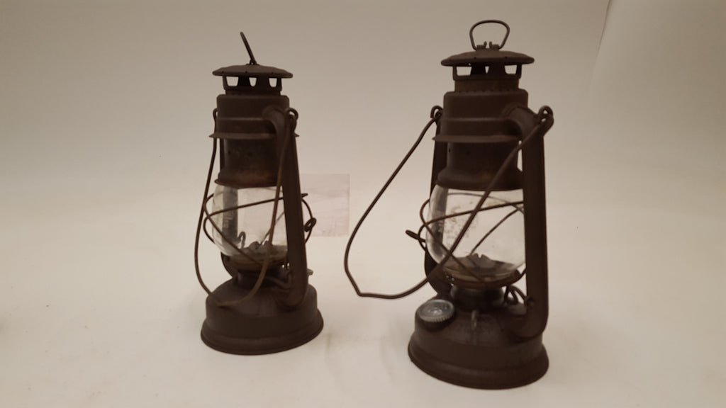 Pair of Collectable Feuerhand No 275 Baby Hurricane Lamp
