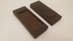 4 1/2" x 2" Vintage Fine Oil Stone in Wooden Box 38587