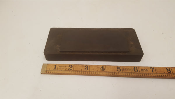 4 1/2" x 2" Vintage Fine Oil Stone in Wooden Box 38587