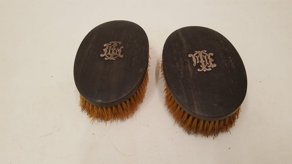 Pair of Lovely Vintage 5 1/2" Brush w Hard Bristles 38909