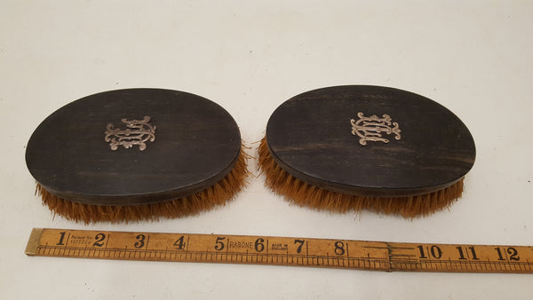 Pair of Lovely Vintage 5 1/2" Brush w Hard Bristles 38909