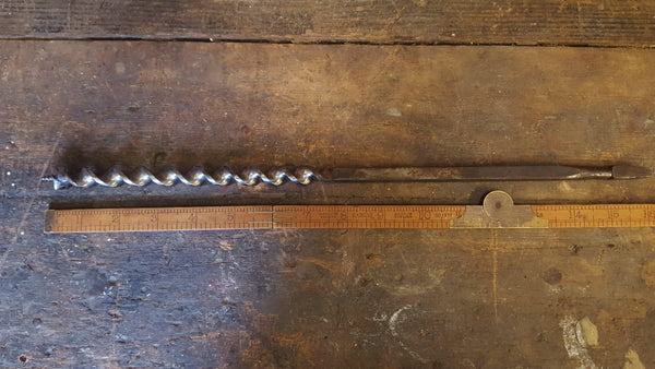 Carpenters Turton & Sons 5/8" Drill Bit 16 1/2" Long 13396-The Vintage Tool Shop