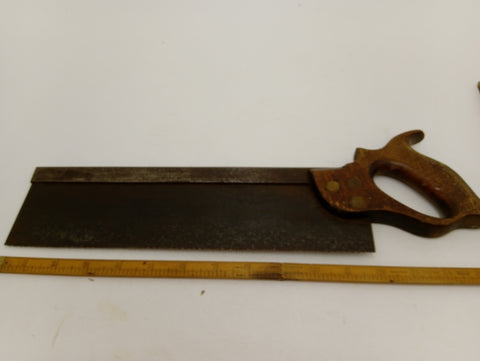 H Chappell 12" Back Saw 12 TPI 18823-The Vintage Tool Shop